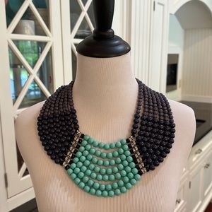 AMRITA SINGH ~ Shades Of The Sea Necklace Beaded Collar Jeweled Necklace ~